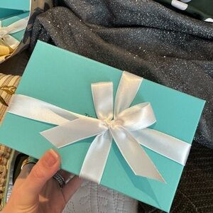Tiffany & Co Gift Box with White Ribbon